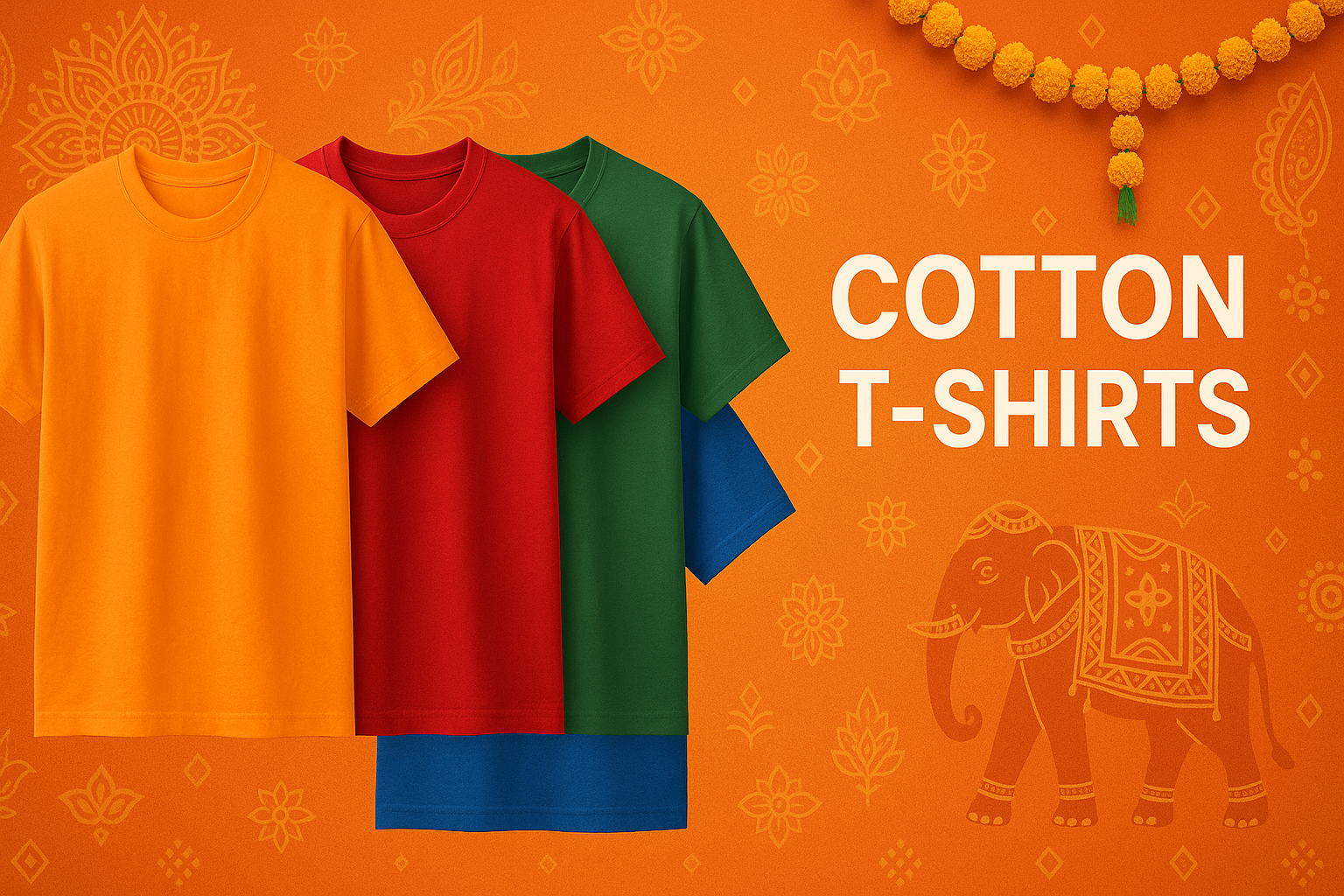 Regional cotton T-shirt banner for Indian customers