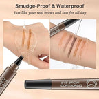 Waterproof Microblading Eyebrow Pencil with a Micro-Fork Tip Applicator Pack of 2